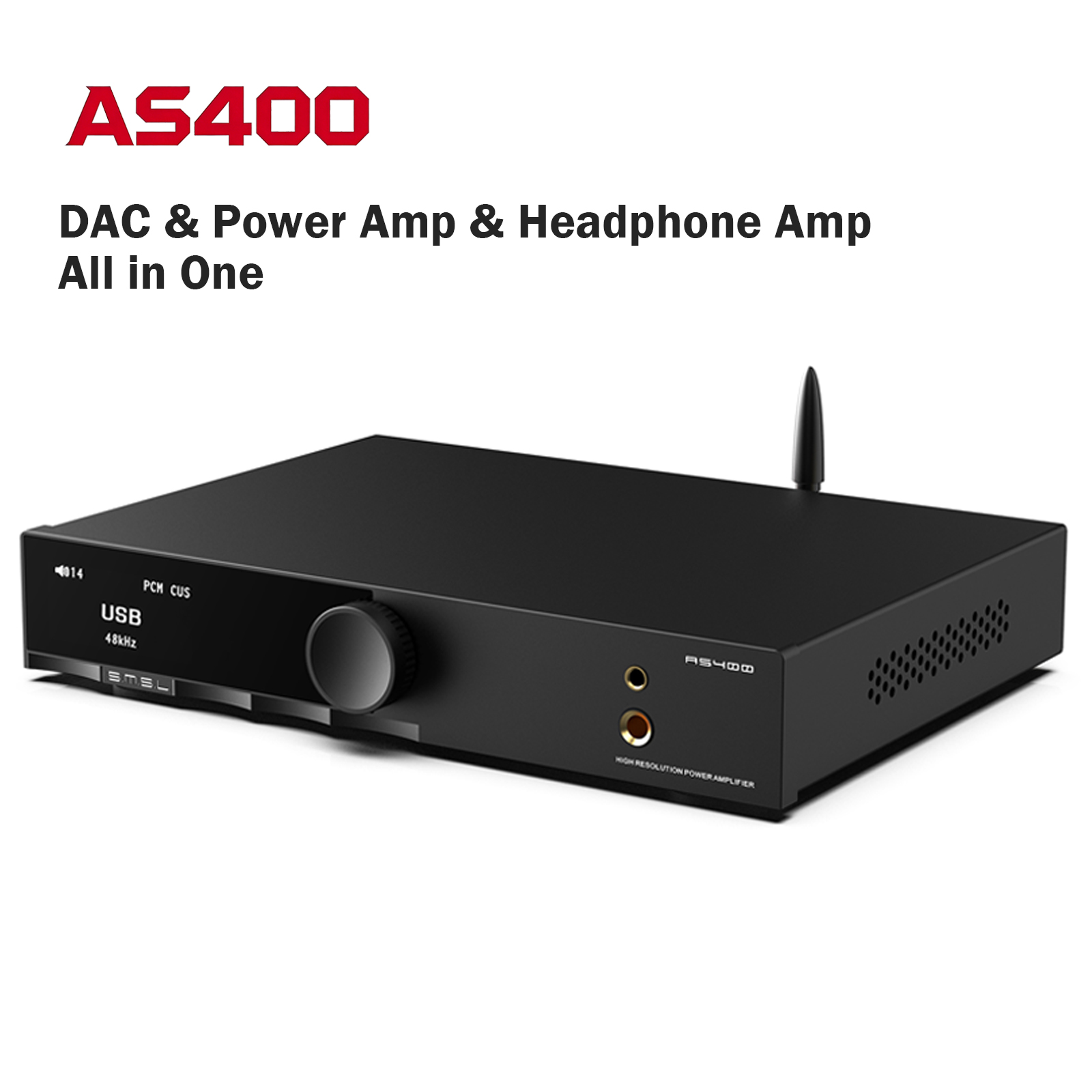 SMSL AS400 Power Amplifier 165W x 165W DAC Headphone Amp MA5